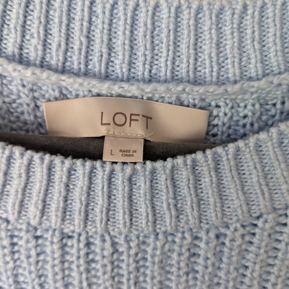 LOFT Pointelle Trim Sweater - Picture 4 of 6